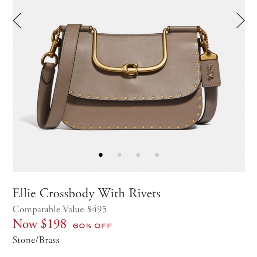 COACH ELLIE CROSSBODY WITH RIVETS